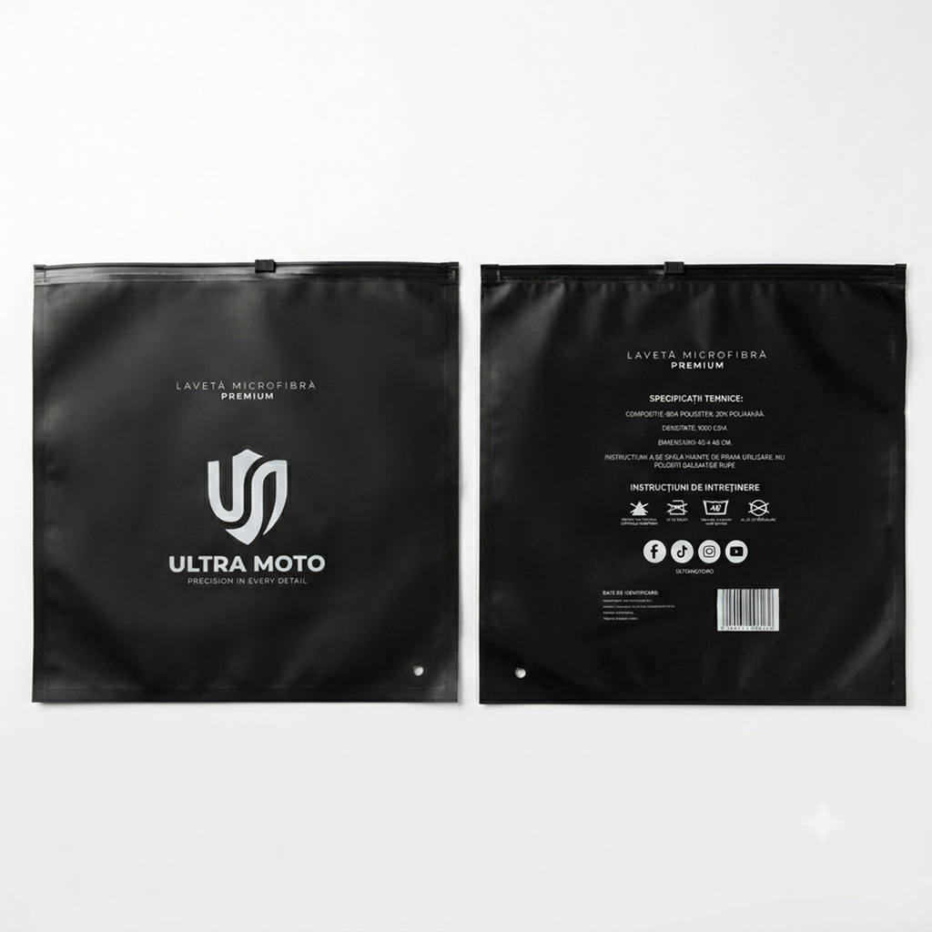 Husă Protecție Ziplock „Ultramoto” – Pentru Lavetă Microfibră