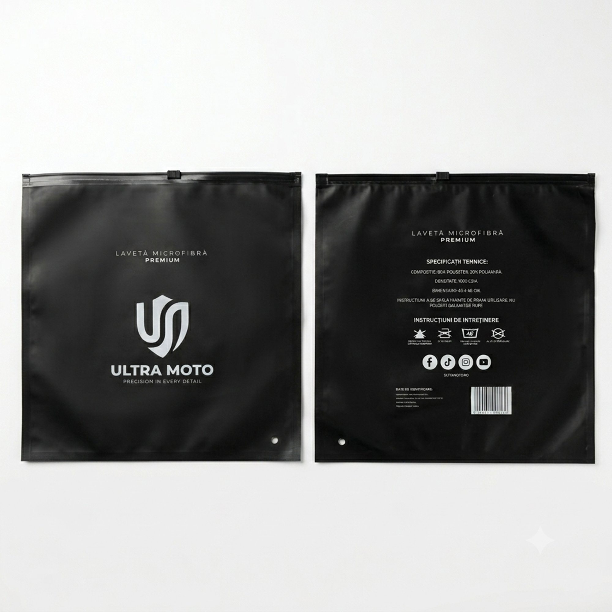 Husă Protecție Ziplock „Ultramoto” – Pentru Lavetă Microfibră